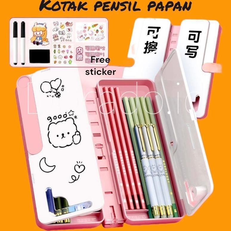 

COD Papan Kotak Pensil Lipat / Tempat Pensil Multifungsi Dengan Papan Tulis Dan Tatakan Buku / Smart Pencil Case in-137