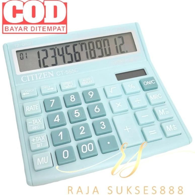 

PROMO Calculator Citizen CT 555 Warna Pastel Kalkulator CITIZEN 555N 555 N 12 DIGIT CHECK ULANG CHECK CORRECT ta-68