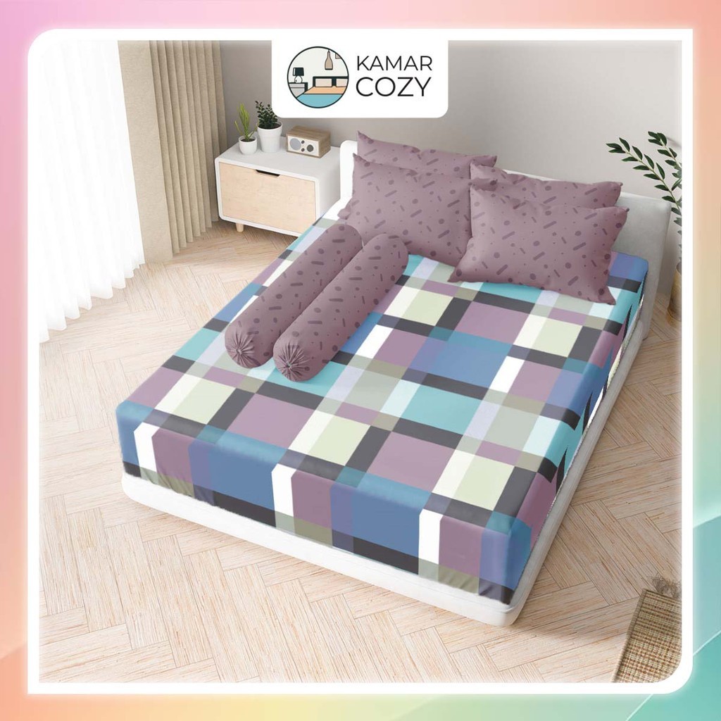 Sprei Kintakun Set Fitted 160x200 / 180x200 B4 Darma Queen / King Bantal 4 guling 2 Dluxe Aesthetic 