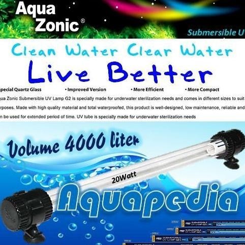 Aqua Zonic Uv006 Lampu Uv Celup Kolam 20Watt Aquazonic Submersible Uv