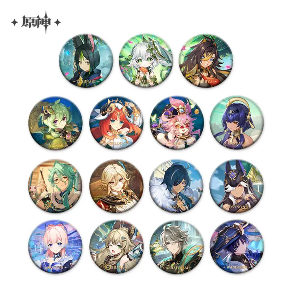 YWZL Pin Bros Karakter Genshin Impact Background Theme Can Badge - YZ015