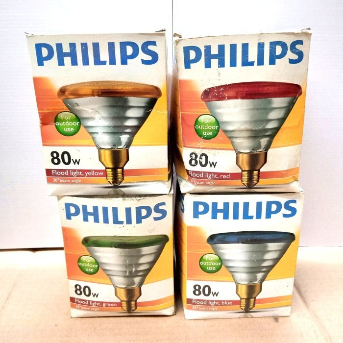 Sukaca - Philips Partytone Par38 80Watt Lampu Sorot Warna