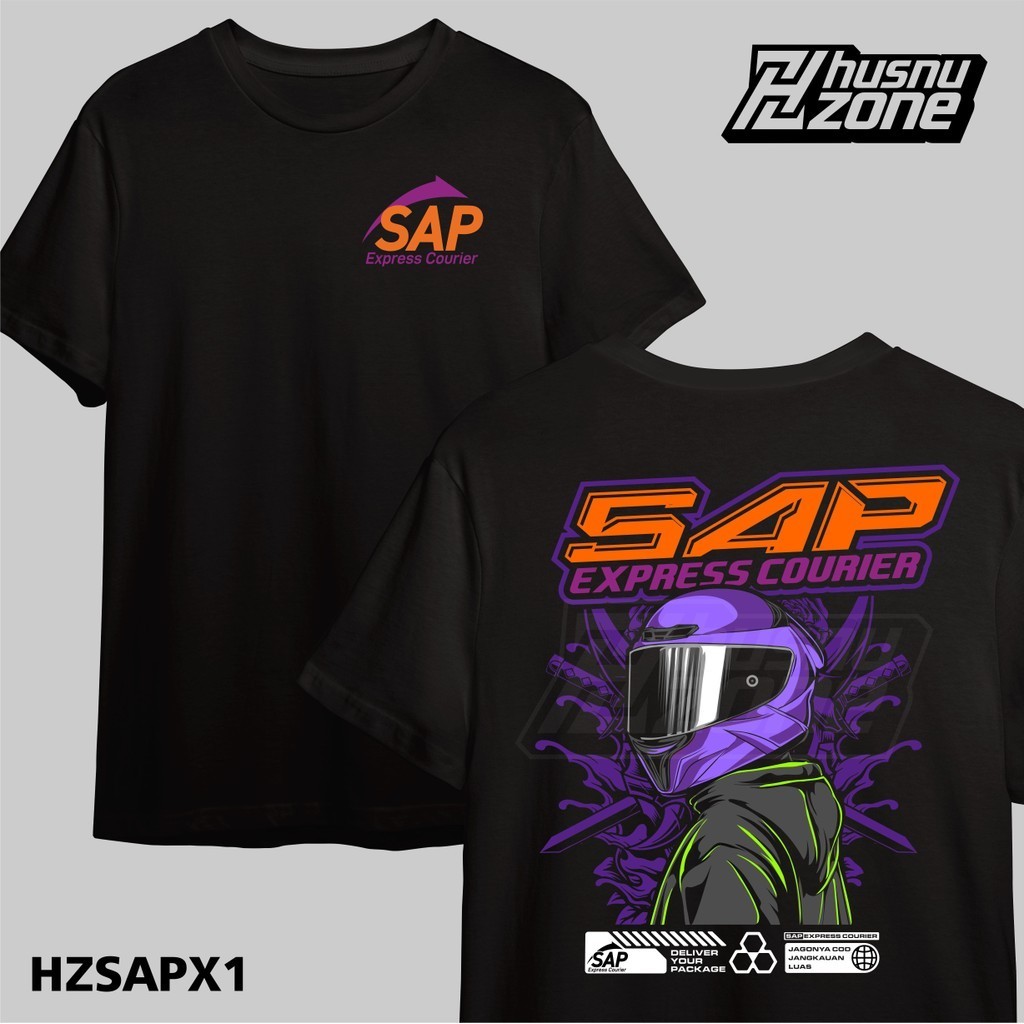 Kaos T-shirt Baju Kurir Motor SAP Express SAPX Rider Cotton Combed 24s