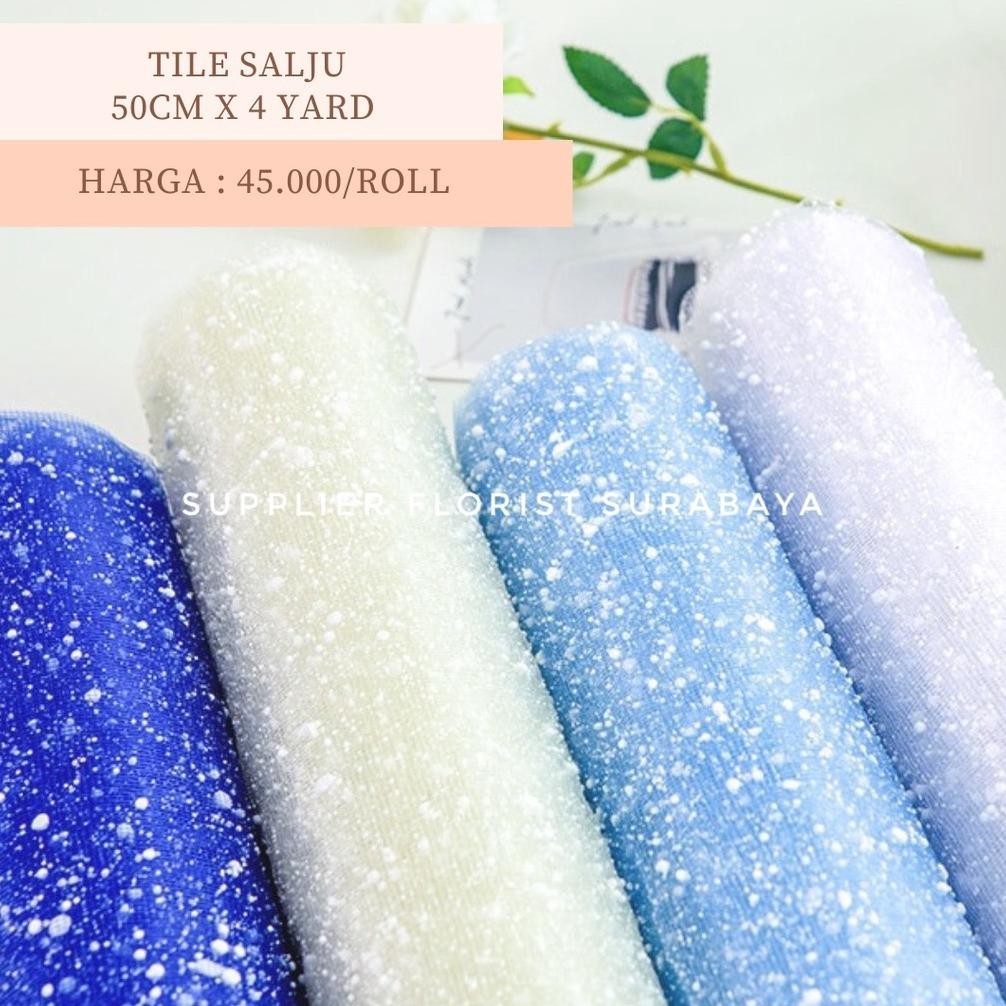 

COD [1 ROLL 4 YARD] TILE SALJU WRAPING WRAPPING BUNGA KAIN KOREA STYLE MESH ROLL KAIN PEMBUNGKUS BUNGA TILLE TULE TULLE SALJU Is75