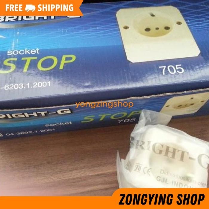 OB SAKLAR STOP KONTAK BRIGHT-G 705 OUTBOW TEMPEL LUAR TEMBOK SNI MURAH ZONGYING SHOP BEST SELLER