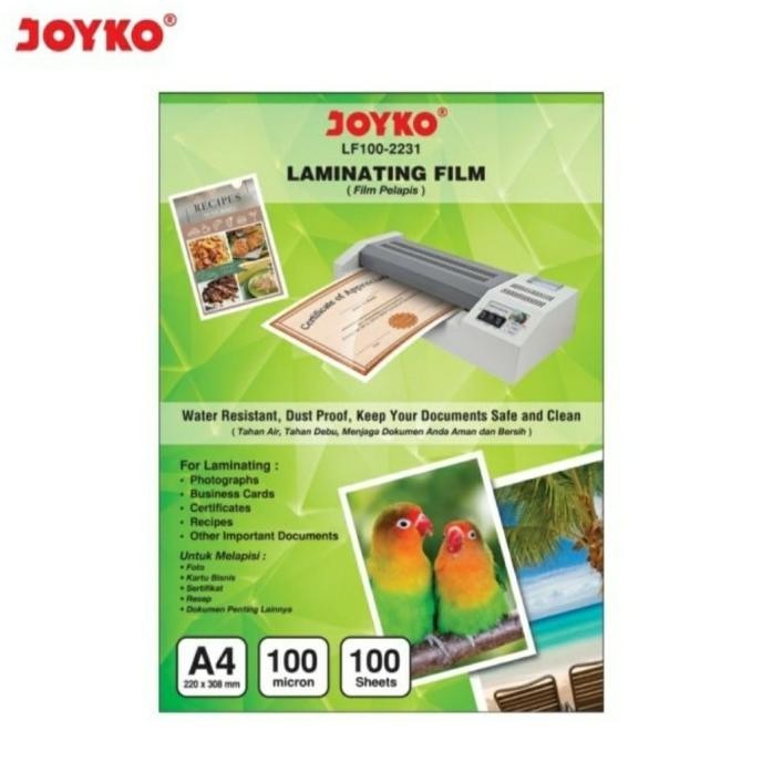 

PLASTIK LAMINATING size A4 (100 lembar) / LAMINATING FILM