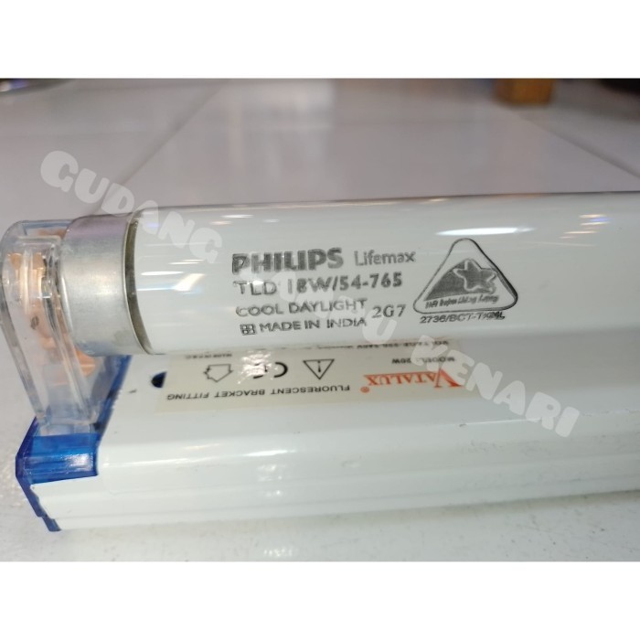 Sukaca - Set Kap Balok + Lampu Tl T8 Non Led Philips 18W 36W 60Cm 120Cm