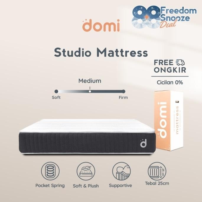 Domi Studio Mattress - Kasur Pocket Spring Bed Motion Isolation