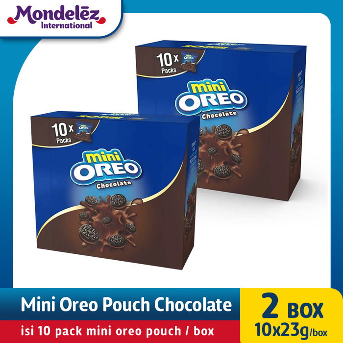 

TERBARU Mini Oreo Biskuit Pouch Coklat - 10x23g [2 Box] - Snack