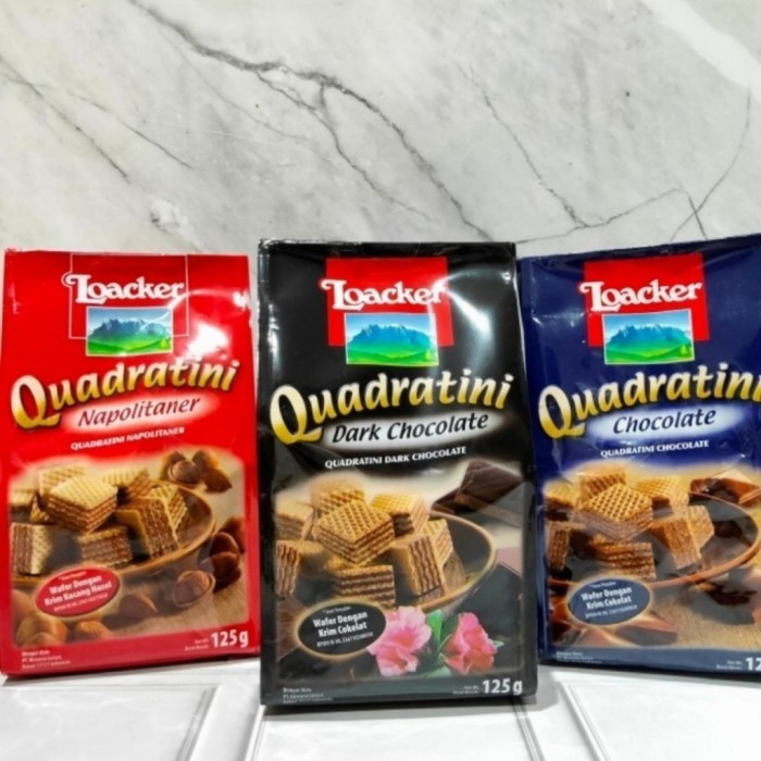 

OBRAL Loacker Quadratini Wafer Cookies 125gr/Biskuit Wafer Loacker