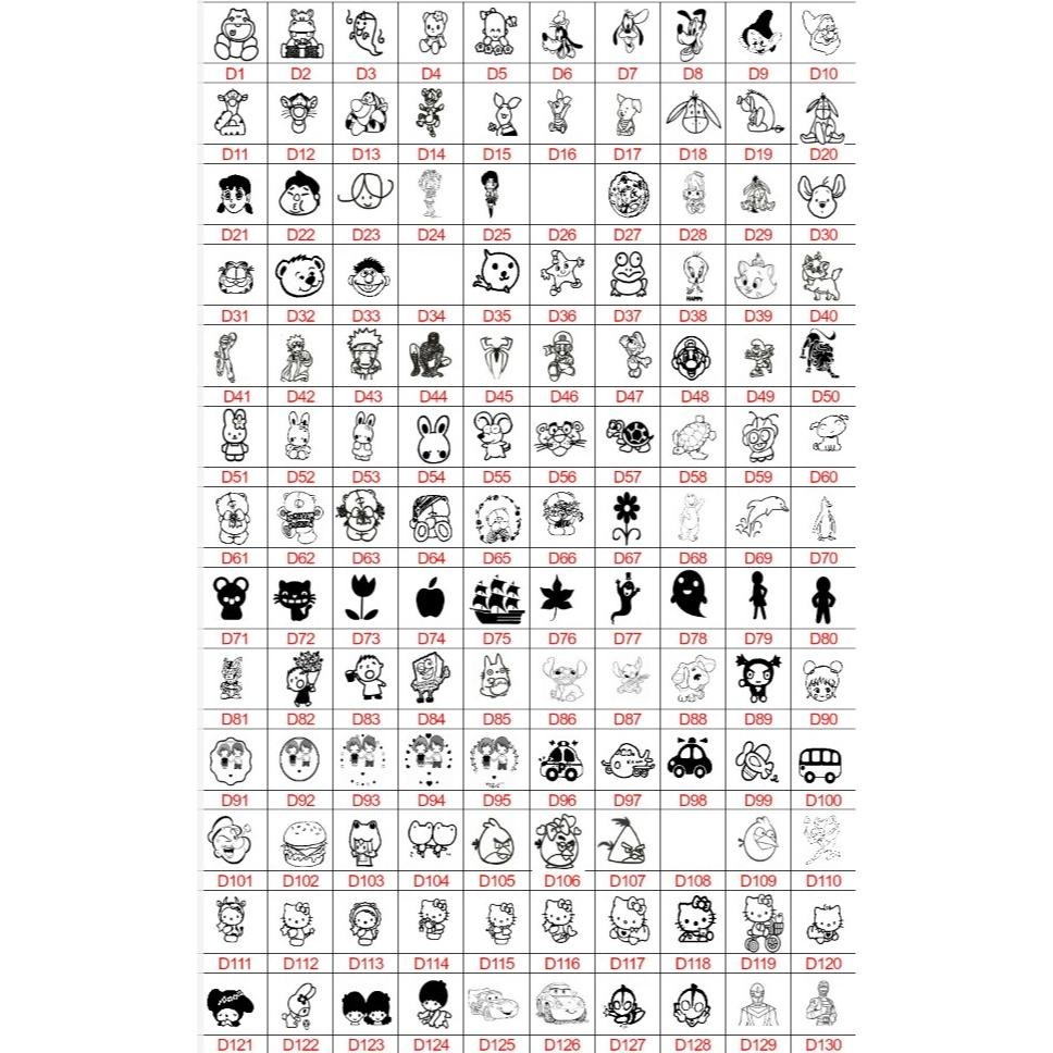 

Uk-12 Cute Stamp Custom Stamp Gantungan Tali / Stempel Nama Karakter Original