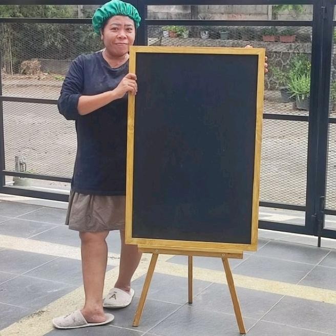 

Wd-54 Papan Tulis Kapur Standing Papan Blackboard Standing Besar Ukuran 60 X 90 Terlaris
