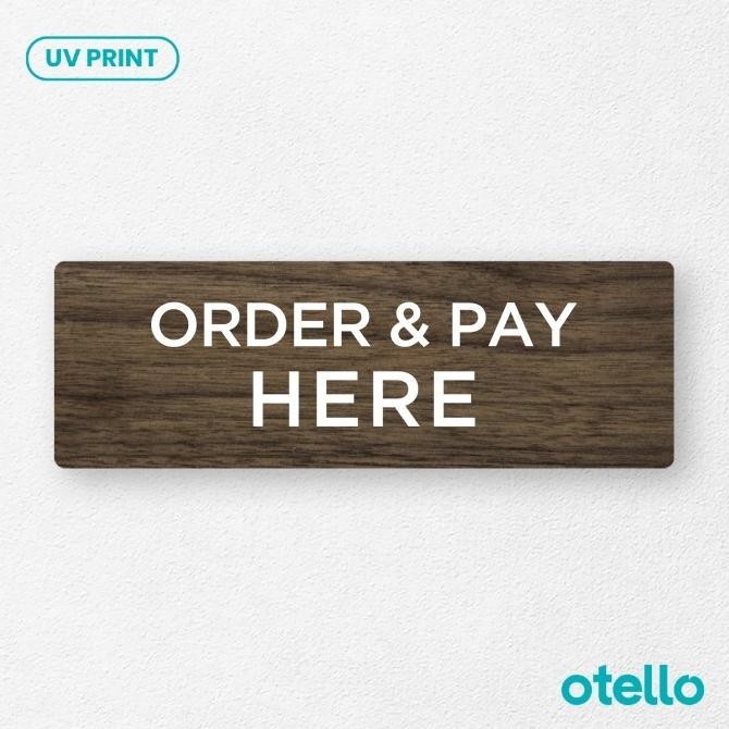 

NEW PRODUK ORDER & PAY HERE SIGN BOARD KAYU PRINT UV PAPAN WOODEN TOKO PETUNJUK !!!!!