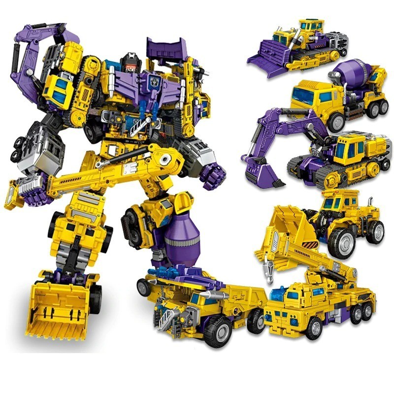 GM- Jinjiang Mainan Rakit Robot Devastator Transformer 6 in 1 - JJ626A/action figure murah/action fi