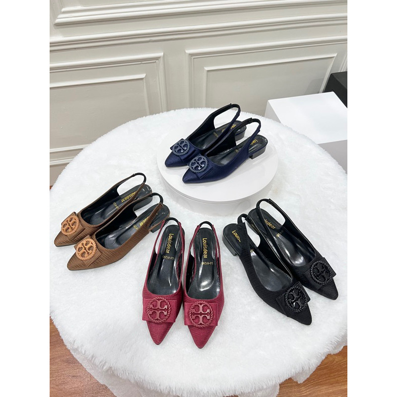 Flatshoes Wanita Elegan // Louisdear Sepatu Flat Wanita Flatshoes Tali Belakang B66