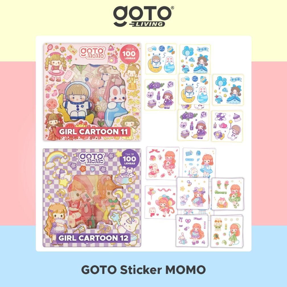 

Boss Goto Momo Stiker Lucu Sticker Kartun Korea Motif Anti Air 100 Lembar