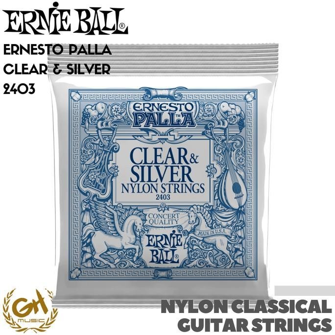 Ernie Ball 2403 Ernesto Palla Clear & Silver Nylon Classical Guitar