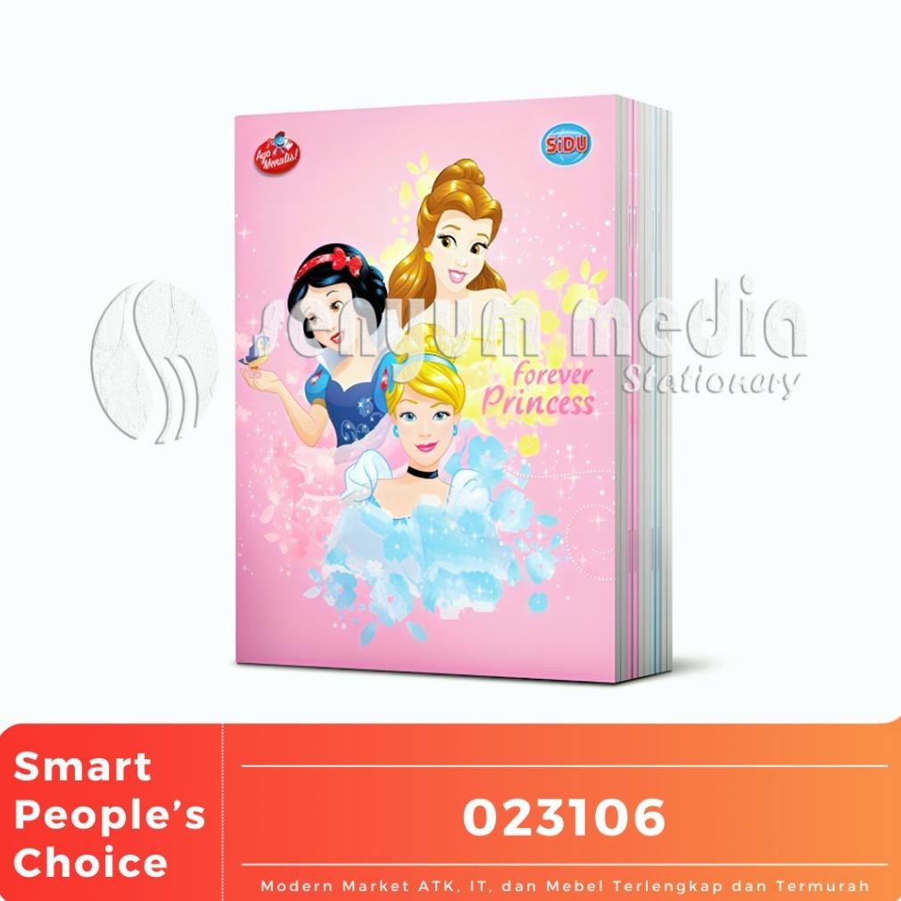 

100% Buku Tulis Sinar Dunia Sidu Disney Princess 38 Lembar (1 Pack Isi 10 Buku) (S:Pak)