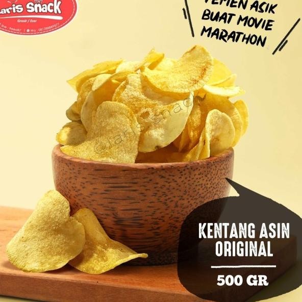 

Keripik Kentang Asin Gurih Renyah Kiloan Curah 500 Gram