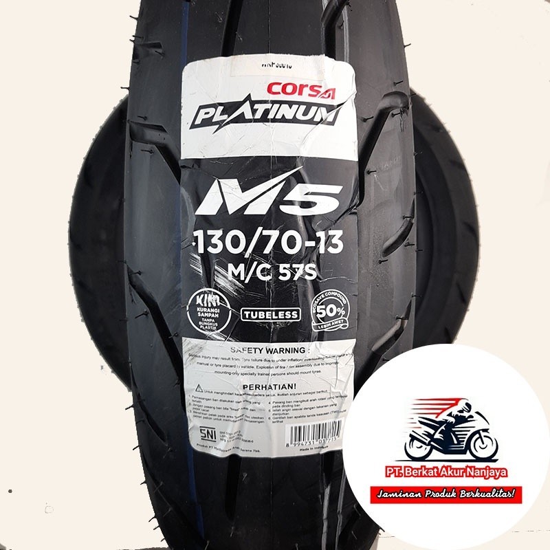 Corsa Platinum M5 130/70-13 Ban Belakang Nmax, PCX 160 Tubeless BONUS Pentil