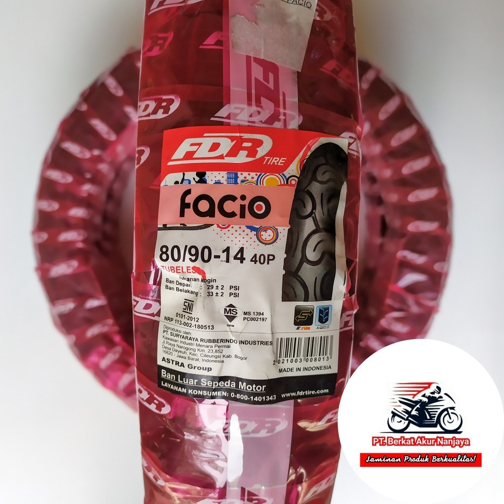 FDR Facio 80/90-14 Ban Matic Tubeless BONUS Pentil