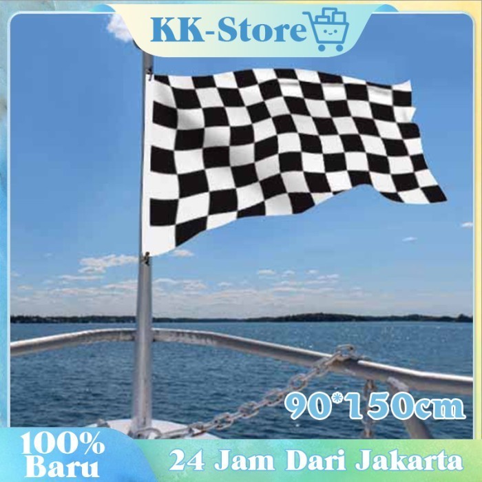 

Terlaris 90 X 150cm Bendera Start Finish / Bendera Balap / Bendera Hitam Putih SALE