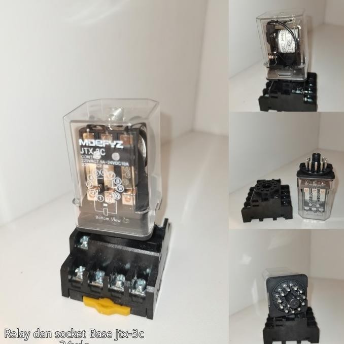 Relay Dan Socket Base Type Jtx-3C 24Vdc Terbaru