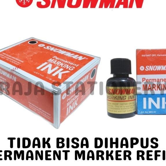 

Snowman Permanent Marker Refill Tinta Isi Ulang Spidol Snowman [12Pcs]