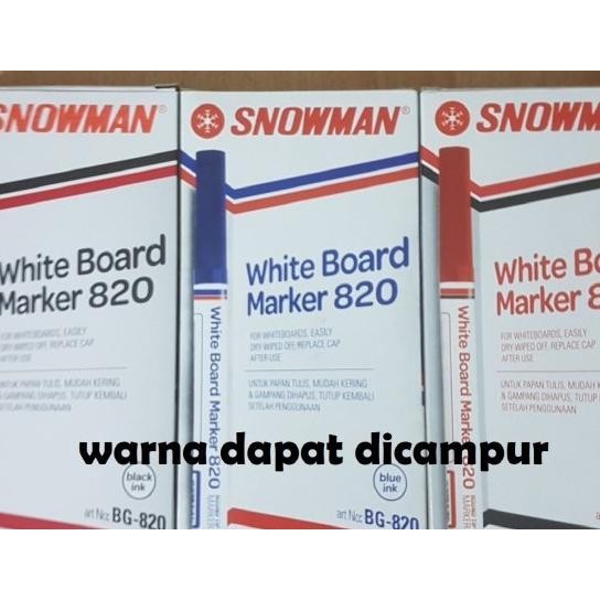 

Spidol White Board Snowman Bg-820 (Bisa Dicampur)