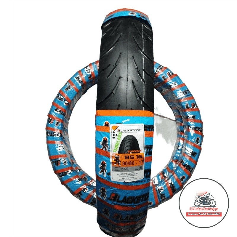 Ban Motor Bebek Blackstone BS 16 80 80 17 Tubeless BS16 Bonus Pentil