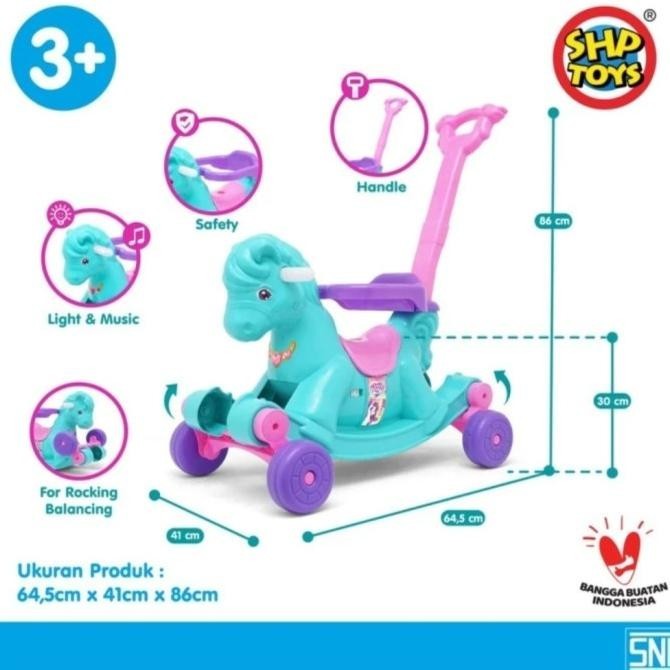 mainan anak kuda kudaan roda dorong SHP Toys MSP 561 Delani Store
