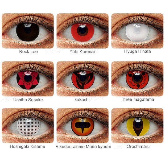 Terbaru Mislens 2 Pcs/Pasang Cosplay Anime Lensa Mata Sharingan Promo Ready Stok