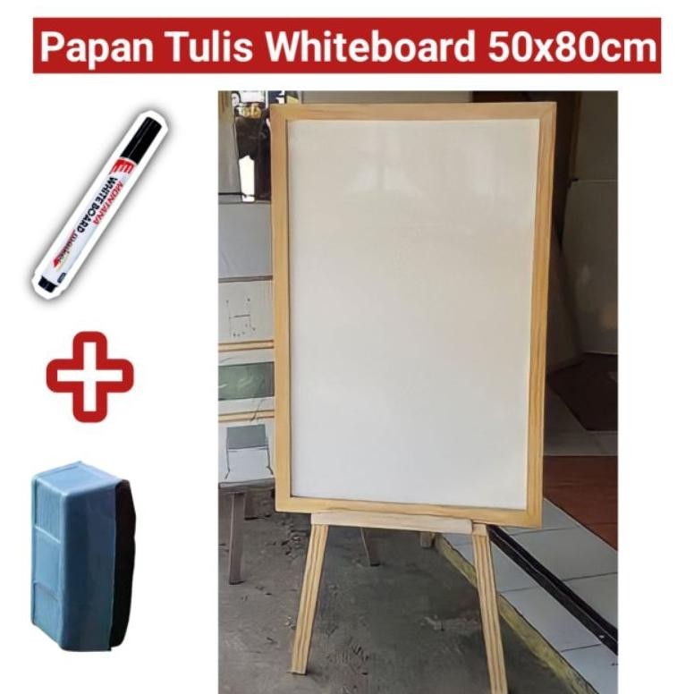 

Fth-56 Papan Tulis Whiteboard 50X80Cm + Standing (Gratis Spidol+Penghapus) Termurah