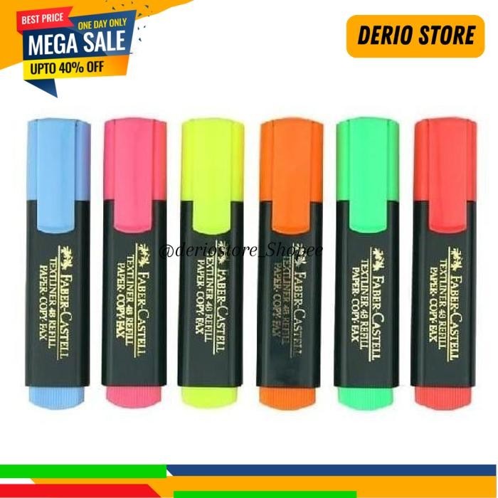 

STABILO KUNING HIJAU BIRU PINK/ HIGHLITER/ TEXTLINER 48 FABER CA PALING DISUKAI