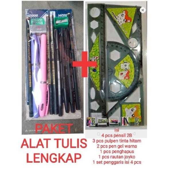 

BISA COD Paket alat tulis lengkap murah isi 15 macam alat tulis COD