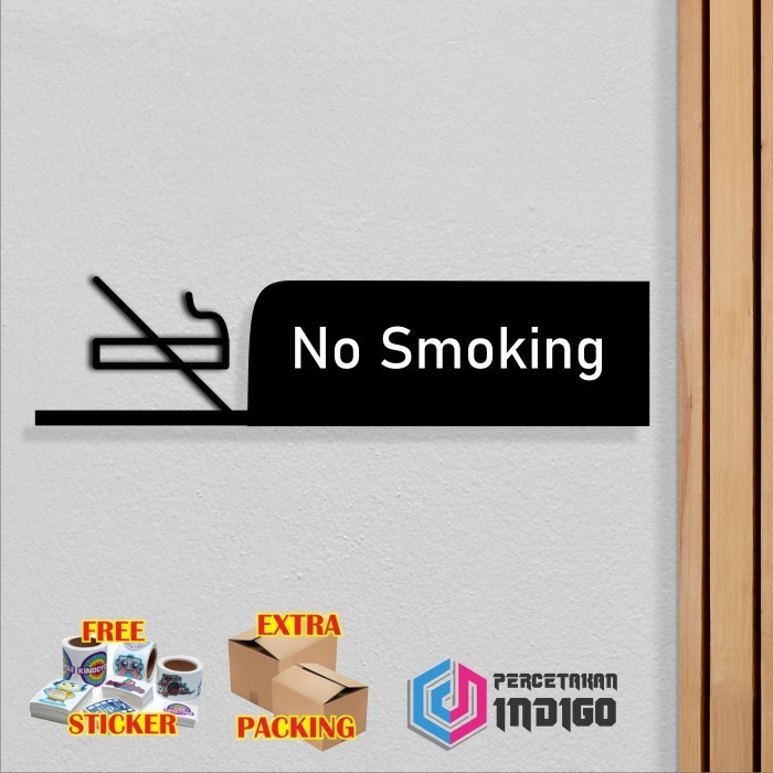 

Terlaris Papan tanda akrilik sign board No Smoking Elegan