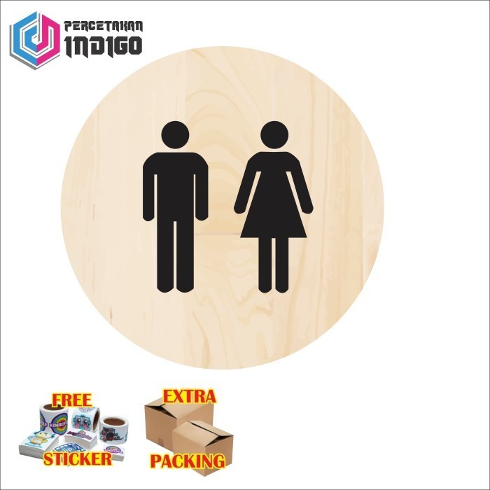 

Grosir papan tanda sign board bulat toilet man & woman Elegan