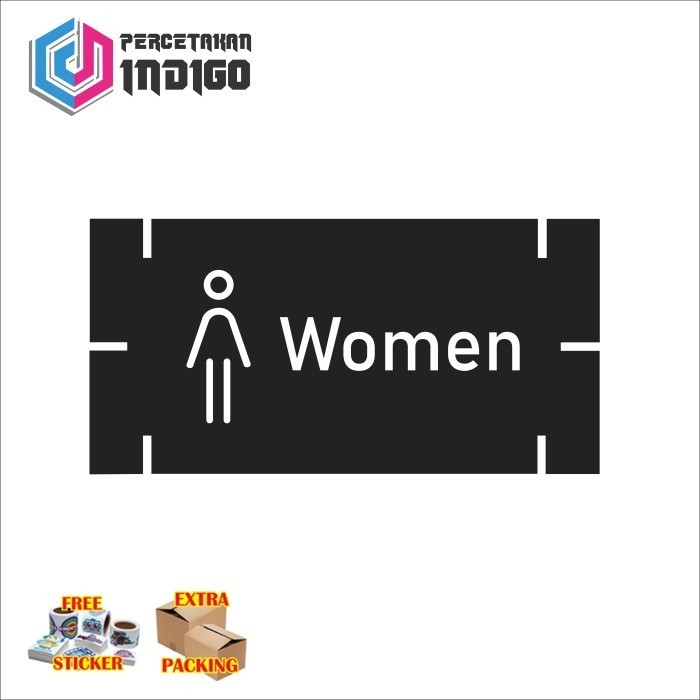 

Murah sign papan akrilik acrylic hitam pazzle women Elegan