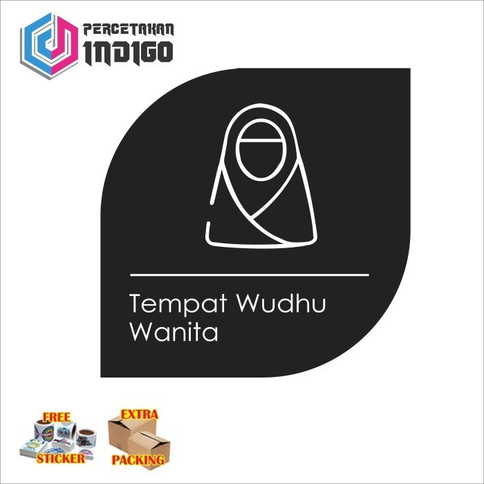

Grosir sign papan akrilik acrylic tempat wudhu wanita Elegan