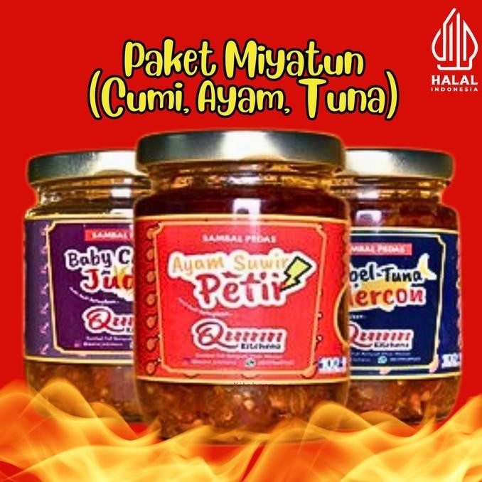 

Paket MiYaTun (Cumi, Ayam, Tuna) - Sambal Pedas by Quinn Kitchen GS1