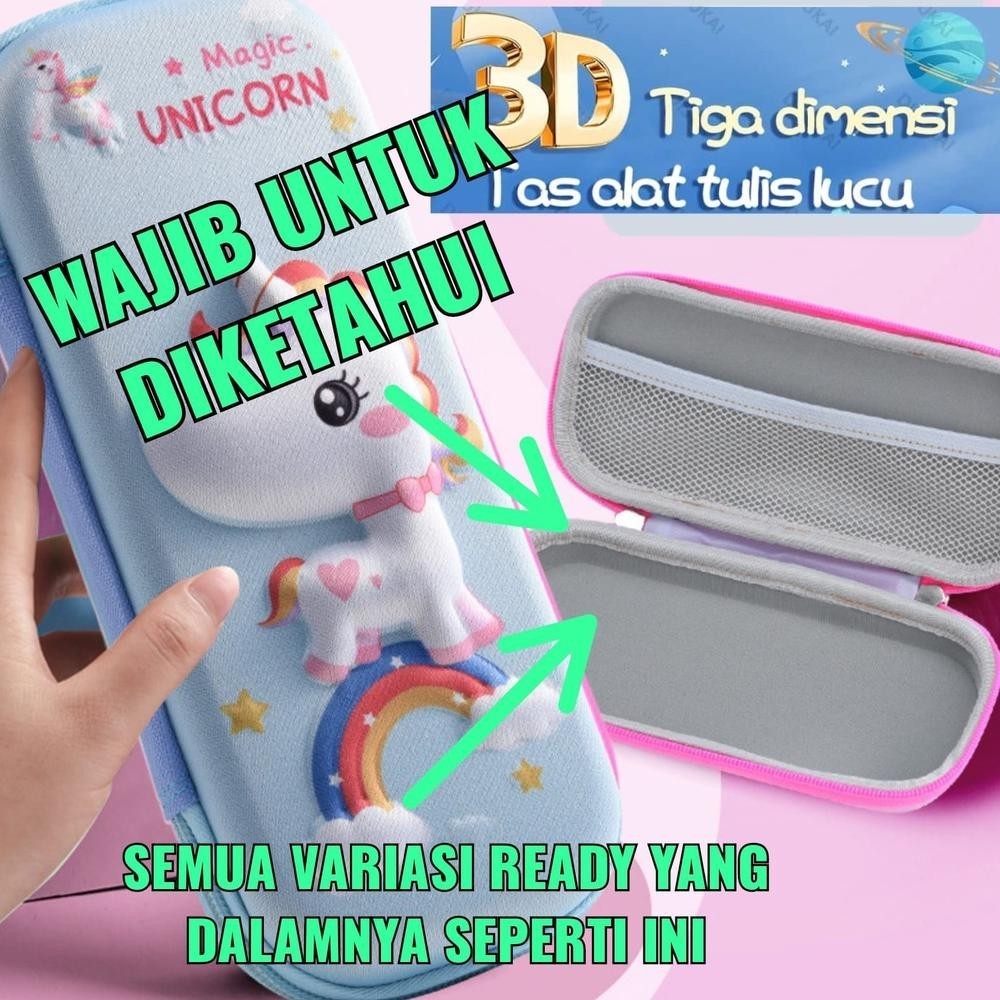 

TERMURAH 3D Tempat Pensil Anak Sekolah Timbul Motif Lucu Unik Kotak Pensil Risleting Alat Tulis Anak Cewek Cowok Import gd-324