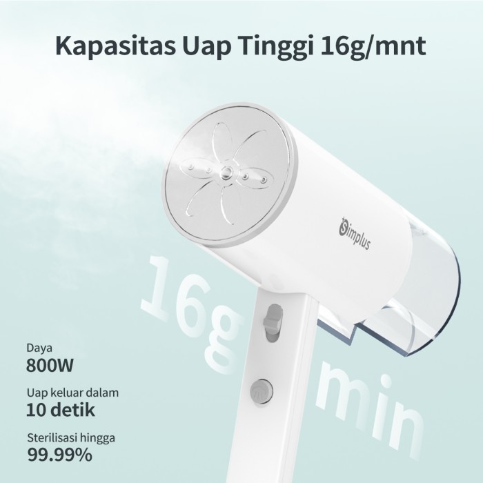 Simplus Setrika Uap Portable Handheld Steamer Travel Mini Low Watt 800W - Garment Steamers