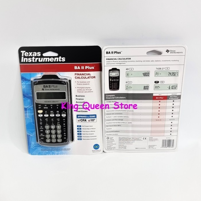 

Financial Calculator Ba Ii Plus Kalkulator Financial Texas Instruments