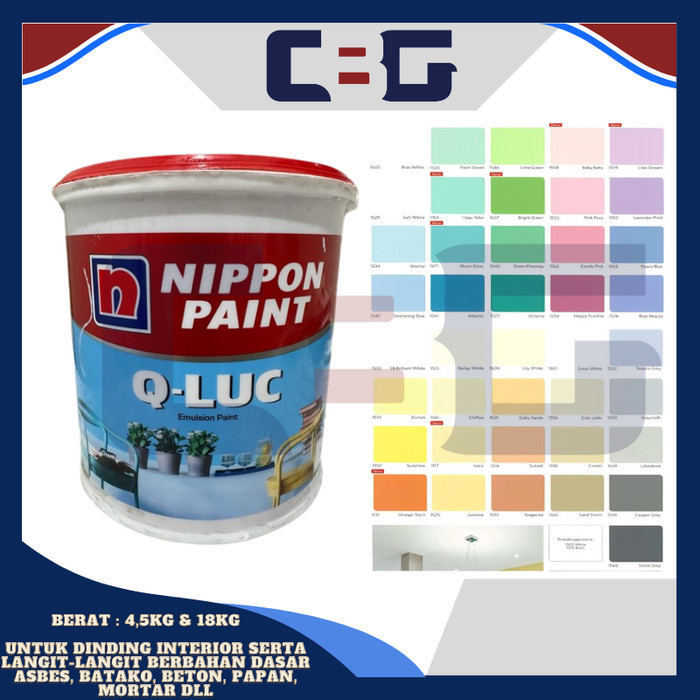 CAT TEMBOK NIPPON PAINT QLUC Q-LUC Q LUC 18 KG ( GOSEND ONLY )