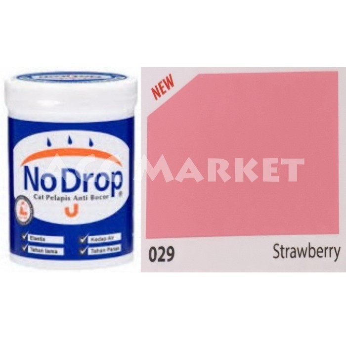 Cat Tembok No Drop 1Kg Anti Bocor Pink Strawberry 029