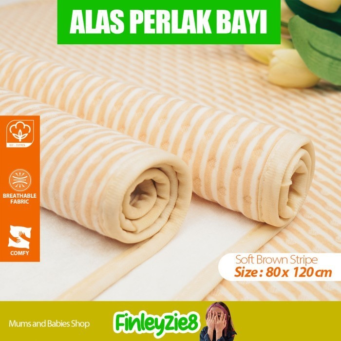 Arja Perlak Bayi Motif Garis / Perlak Bayi Waterproof / Perlak / Perlak