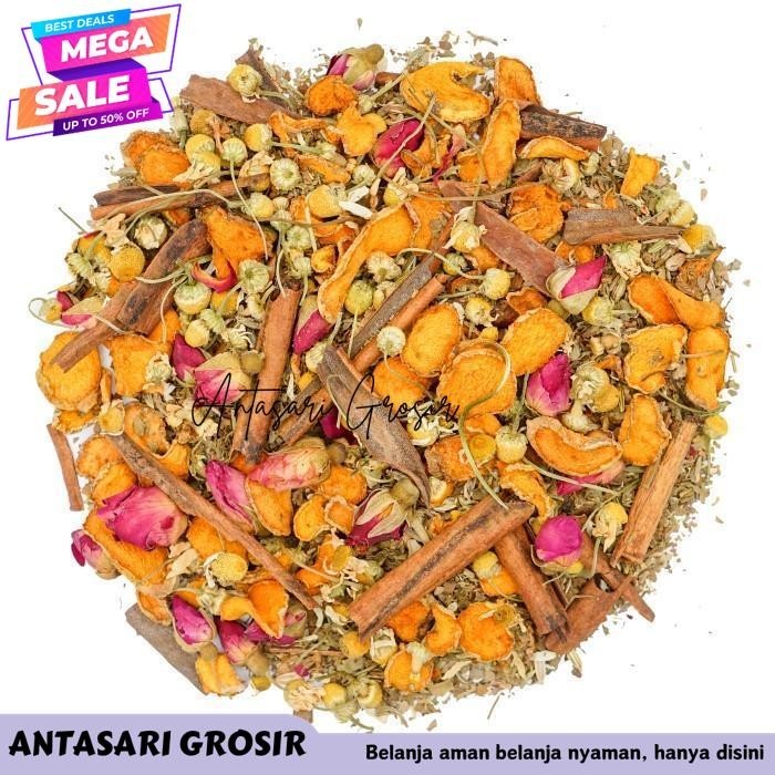 

MENSTRUAL RELIEF | HERBAL TEA BLEND GREEN TEA CHAMOMILE 15 GRAM - 1 KG PRODUK PILIHAN!!