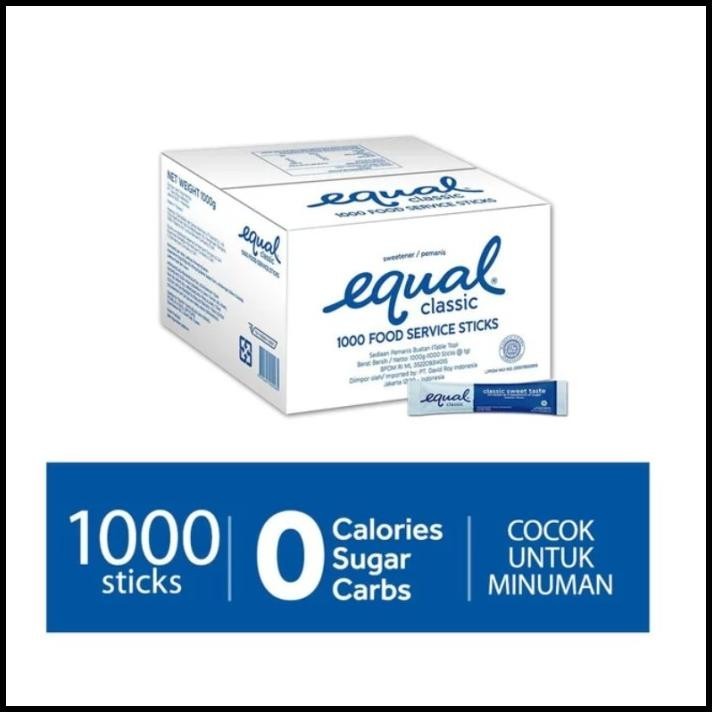 

Equal Classic Pemanis Nol Kalori - 1000 Sticks