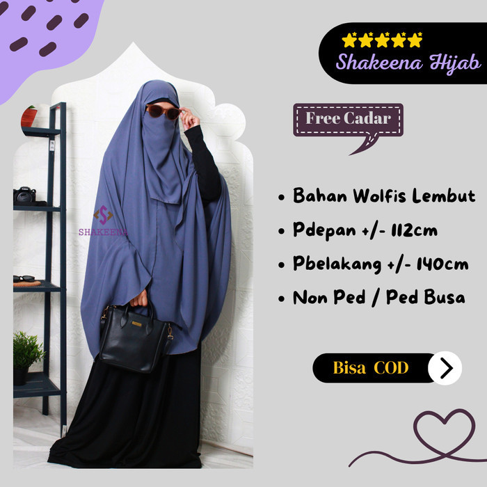 Jilbab wolfis jumbo/Hijab wolfis jumbo cadar