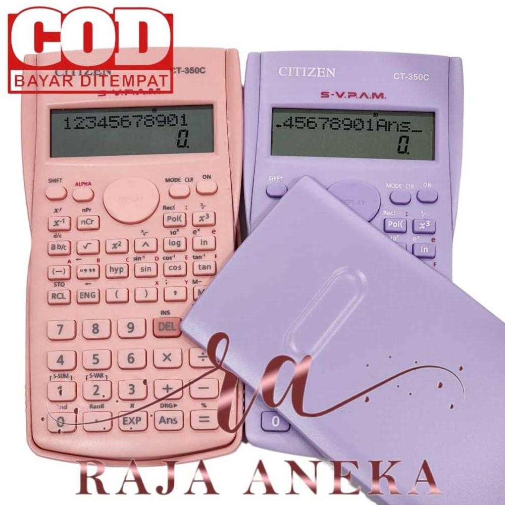 

Sale Calculator Scientific CITIZEN CT-350C pink ungu pastel lilac Kalkulator anak sekolah trigonometri sin cos tan ct 350 c Warna Cantik Menarik Murah